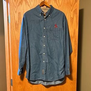 Men's Cardinal Denim Button-Down Shirt